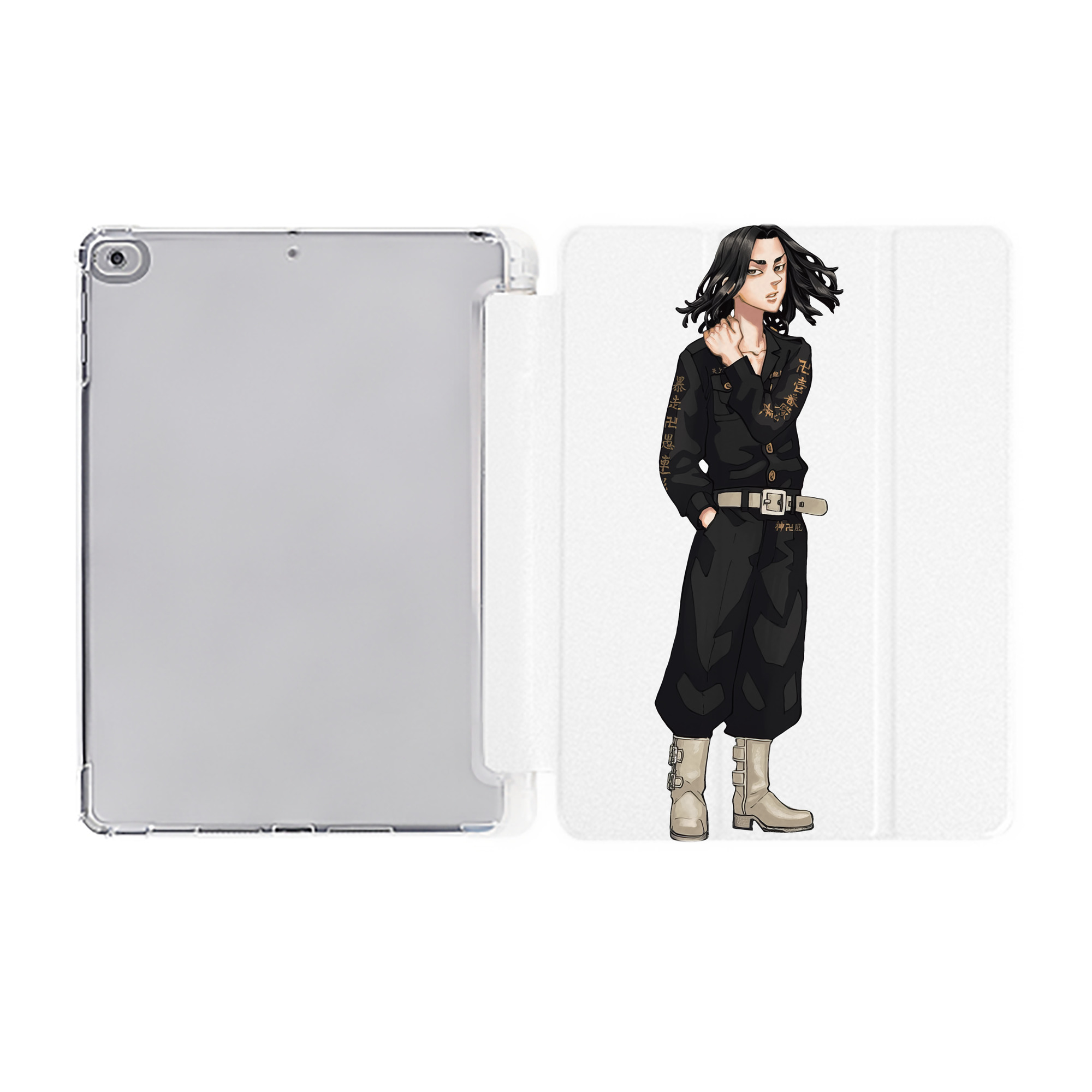 （画像用） 東京リベンジャーズ Tokyo Revengers IPad ケース ペン収納付き 三つ折りスタンド PUレザー×シリコン 対応機種9.5/10.5/10.9インチ